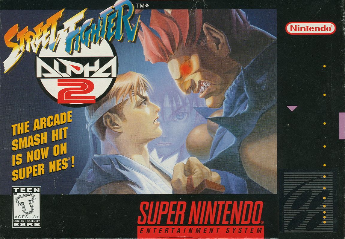 Street Fighter Alpha 2 box art for Sega Saturn